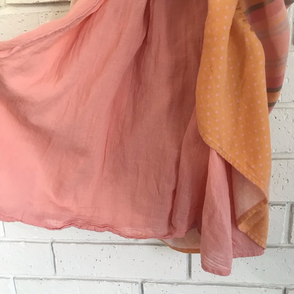 Matilda Jane Orange Creamsicle Dress Size 10 Rayon Tiered Ruffle Bow - Picture 7 of 10